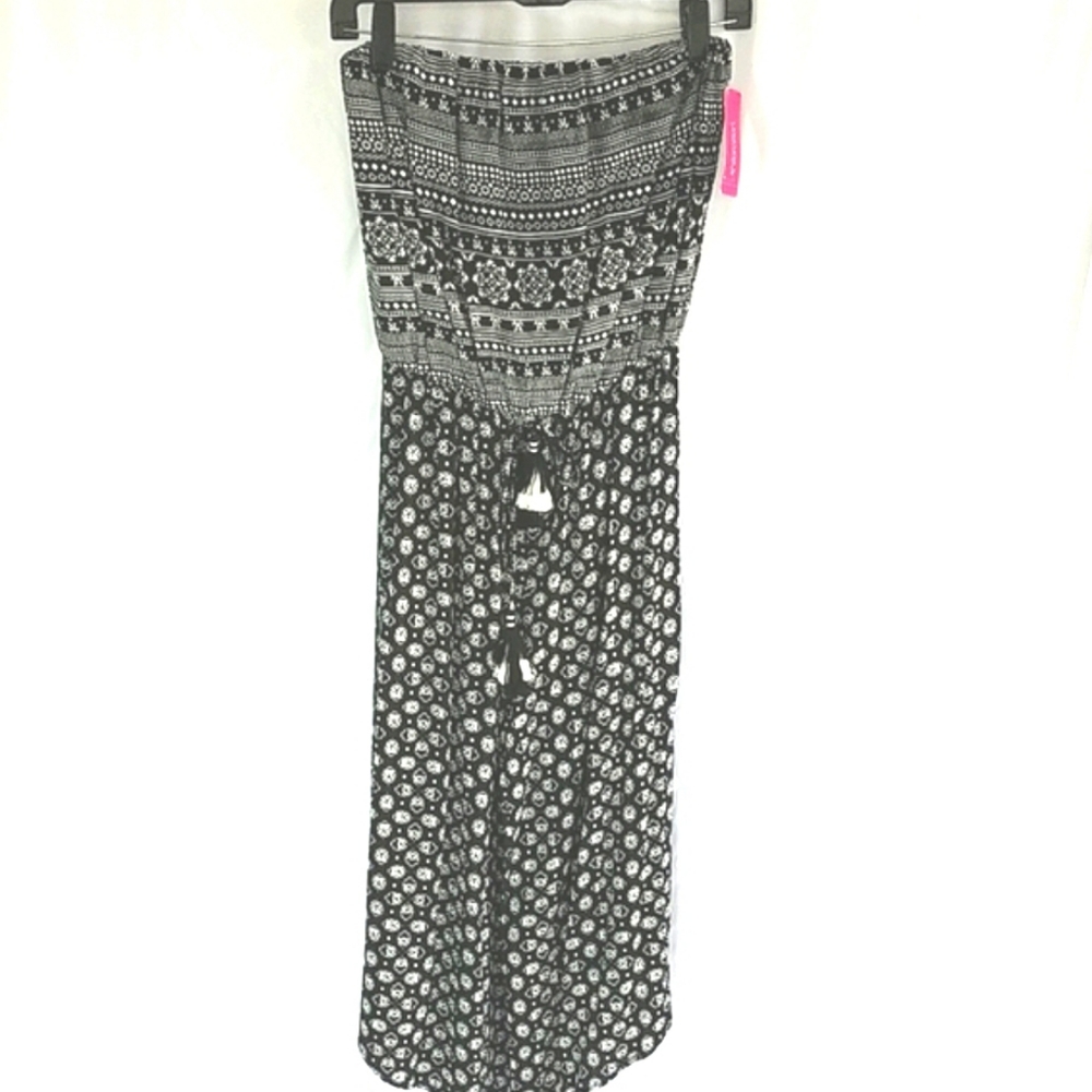 Xhilaration Women's Strapless Black and White One Piece Size XS